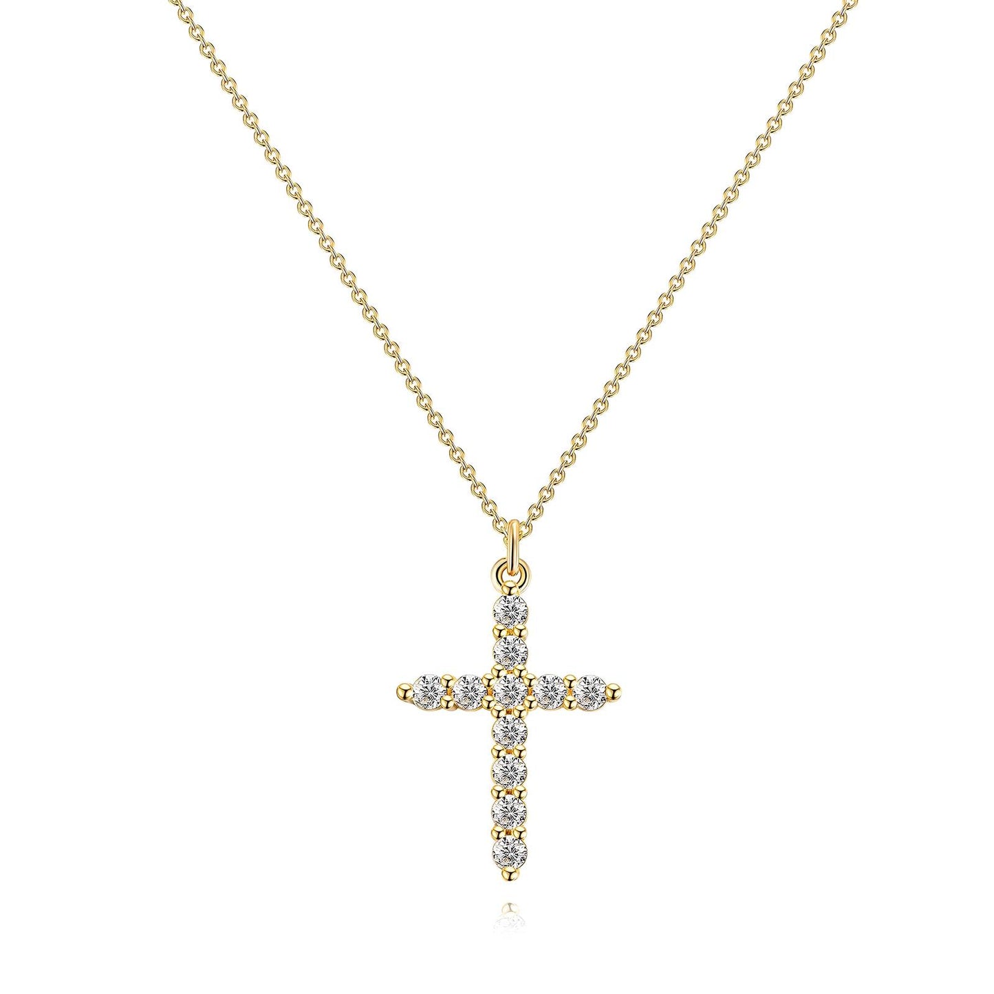 Collar de cruz de zirconia