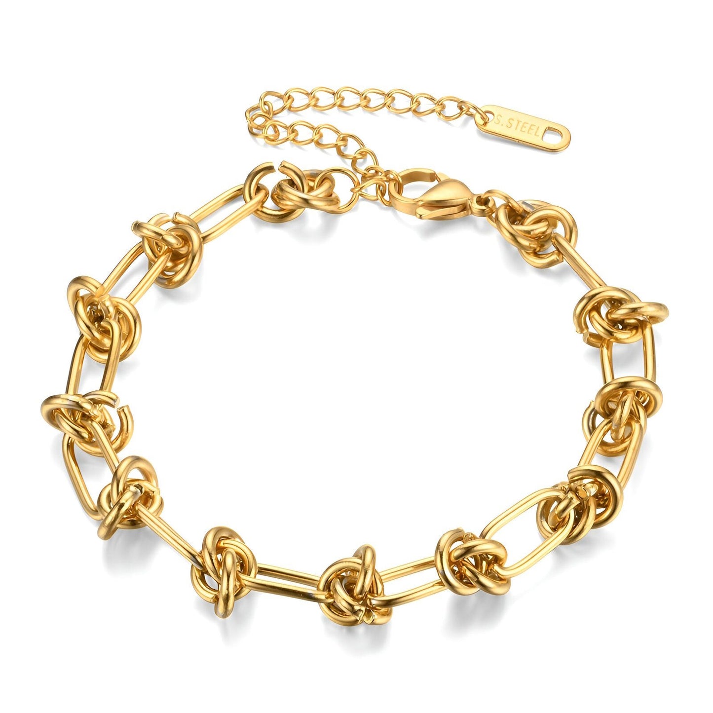 Pulsera de eslabones con nudos