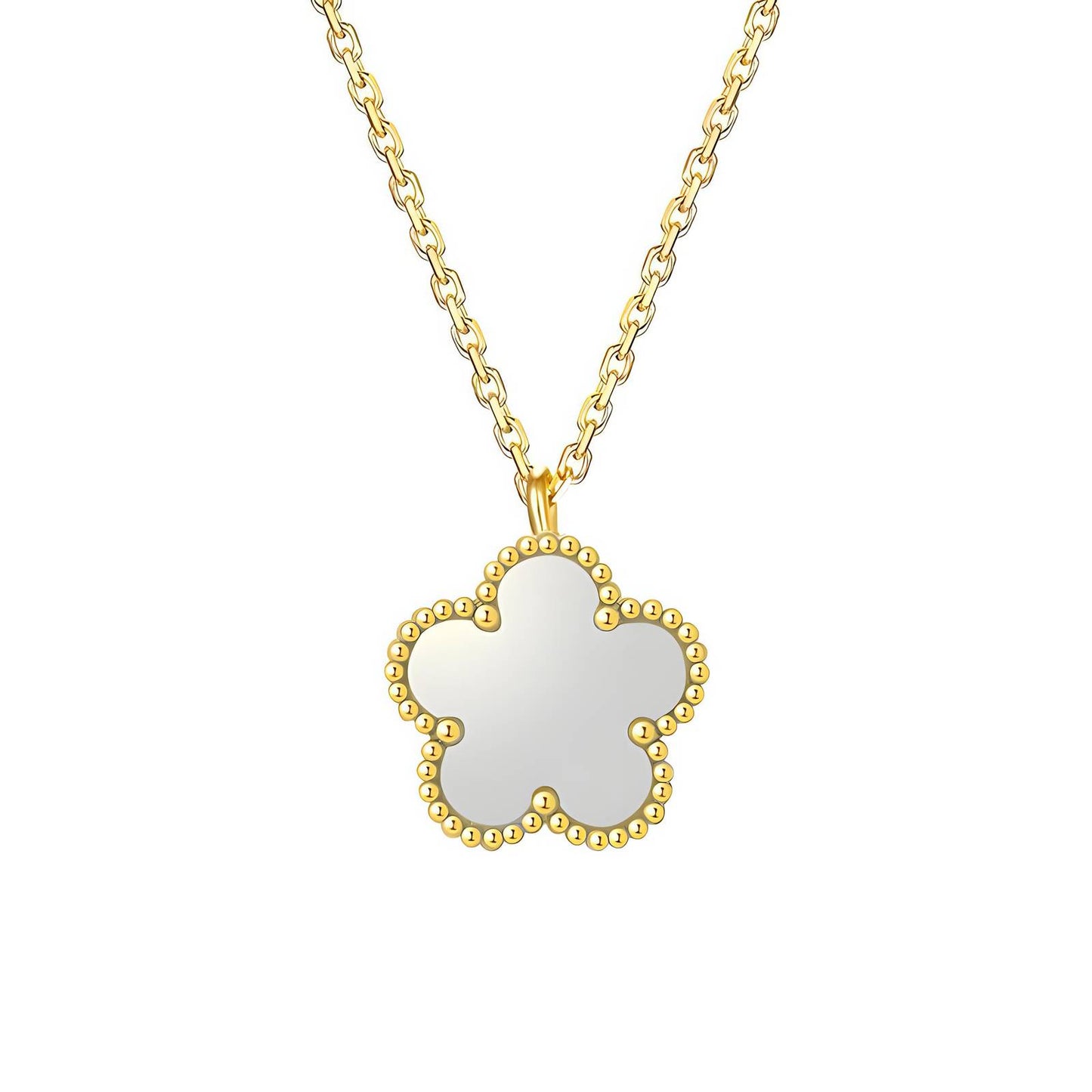 Collar flor blanca
