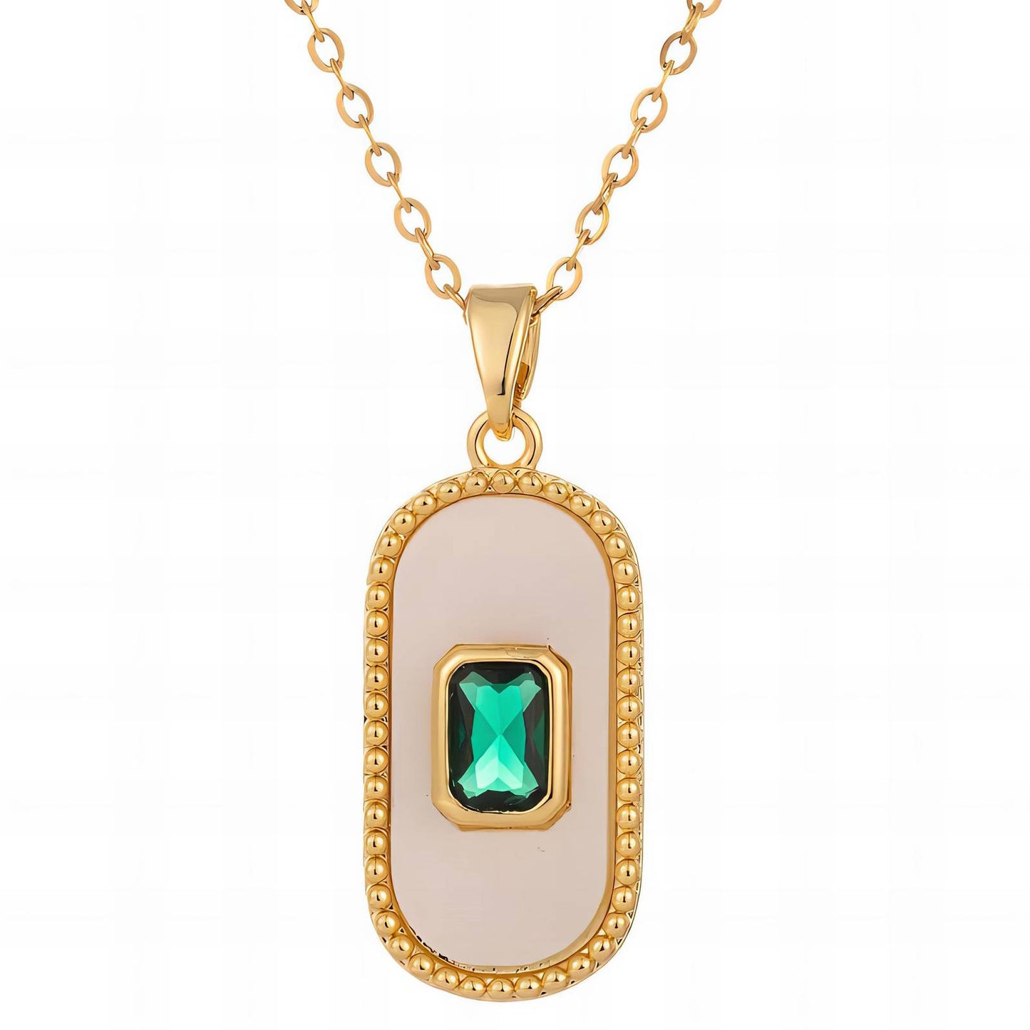 Collar amuleto verde
