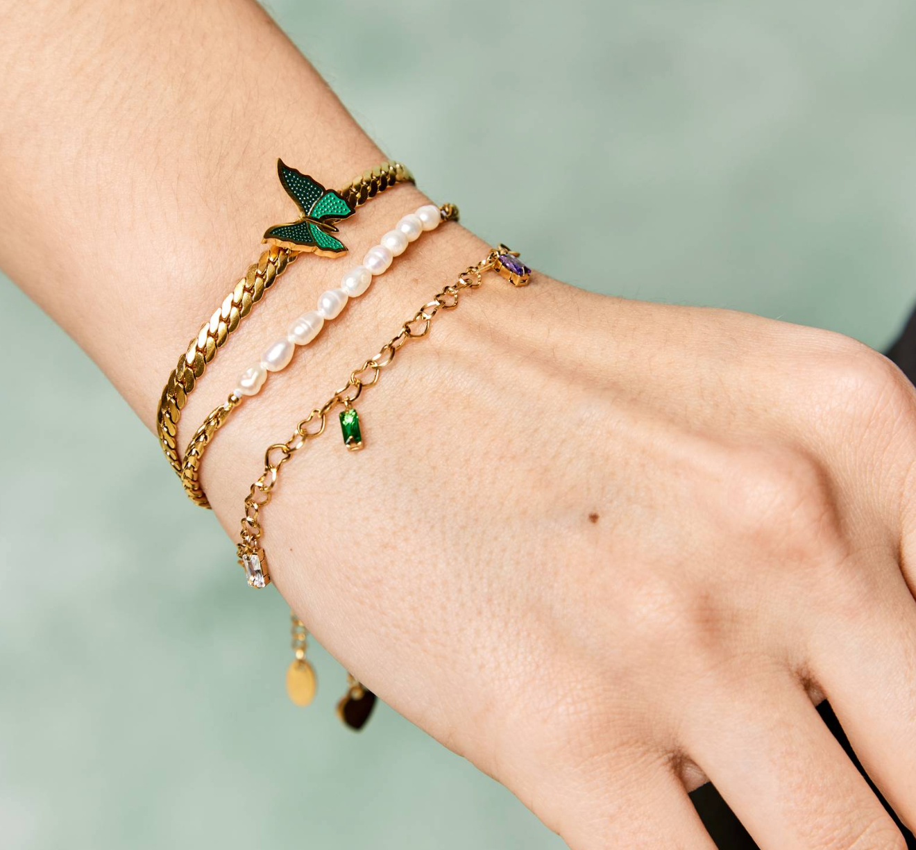 Pulsera con perlas