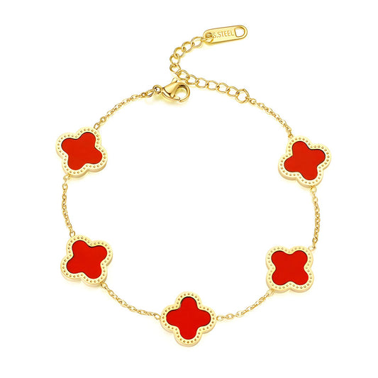 Pulsera flor roja